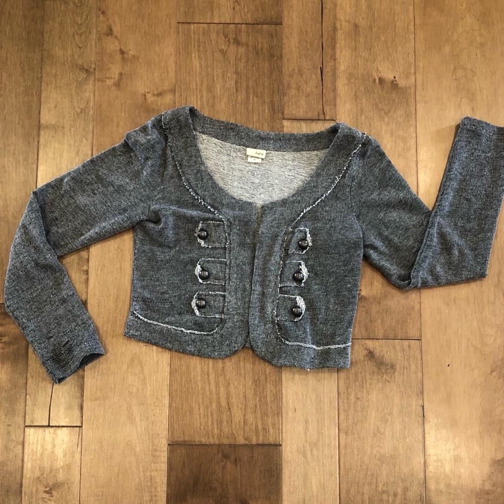 Gray sweater/jacket.  Size M